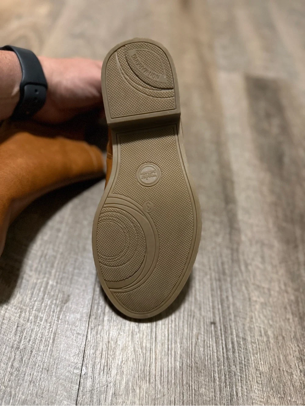 Wonder Nation Kids Tan Ankle Booties - Classic Easy-Wear Chelsea Style